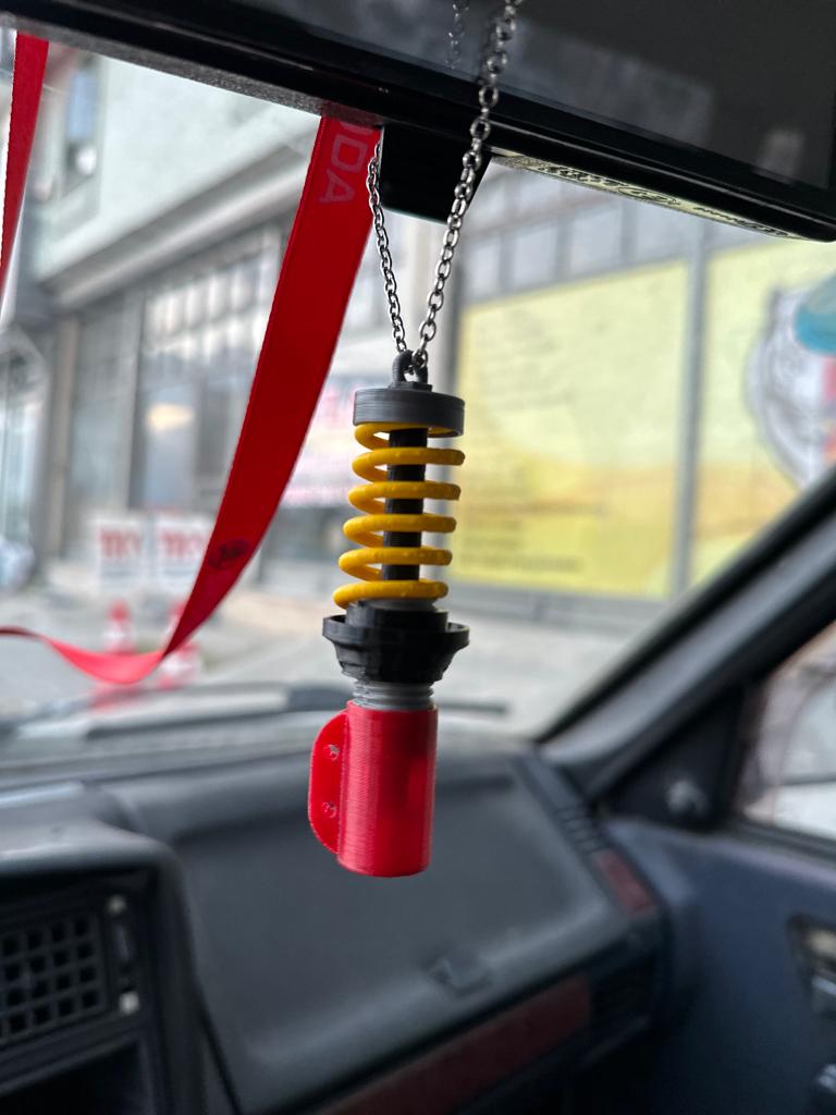 Amortisör%20Dikiz%20Ayna%20Süsü%20Anahtarlık%20Coilover%20Sarı%20Kırmızı