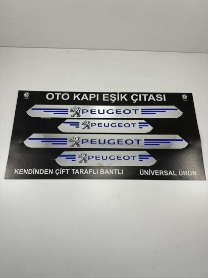 Peugeot Oto Kapı Eşik Çıtası 4’lü Takım Aynalı Pleksi